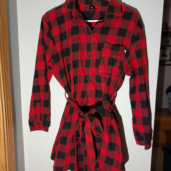 Agnes & Dora Tops - Agnes & Dora Red and Black Buffalo Plaid Top
